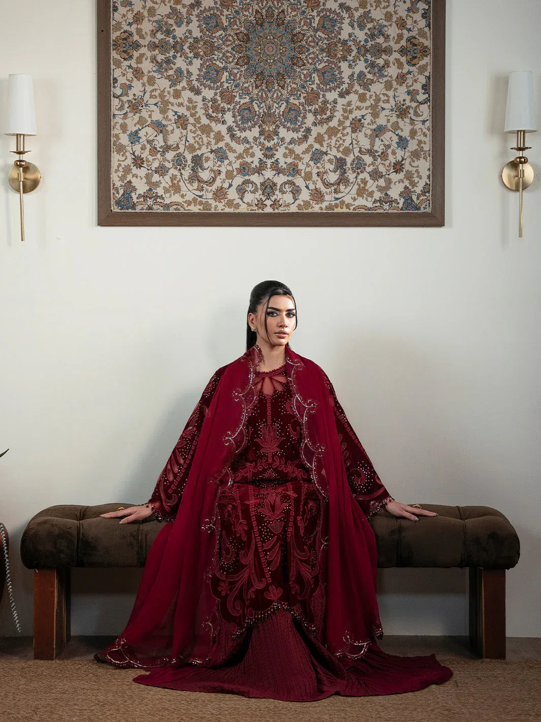 Faiza Faisal | Solene Luxury Velvets | ROUGE - Rang-e-Khaas