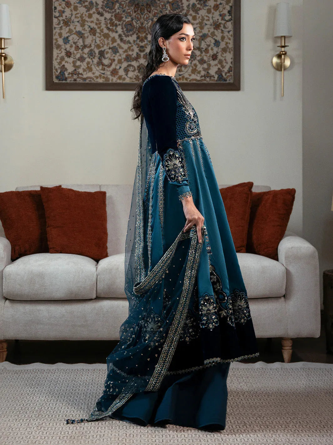 Faiza Faisal | Solene Luxury Velvets | CELESTINE - Rang-e-Khaas