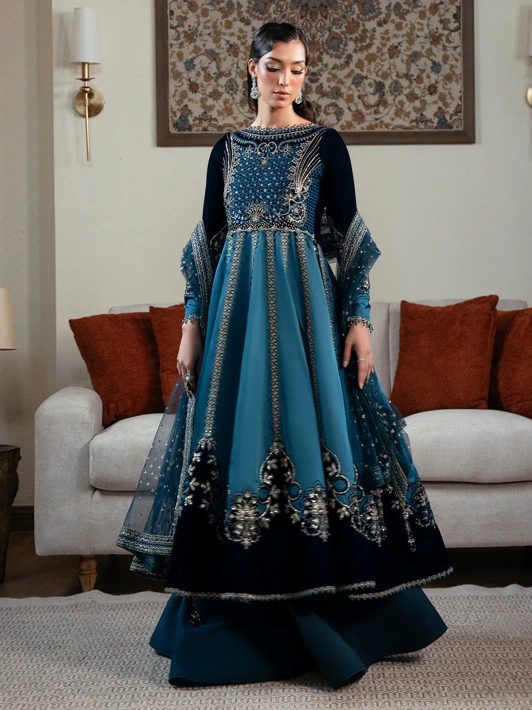 Faiza Faisal | Solene Luxury Velvets |CELESTINE - Rang-e-Khaas