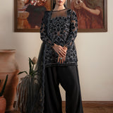 Faiza Faisal | Solene Luxury Velvets | NOIR
