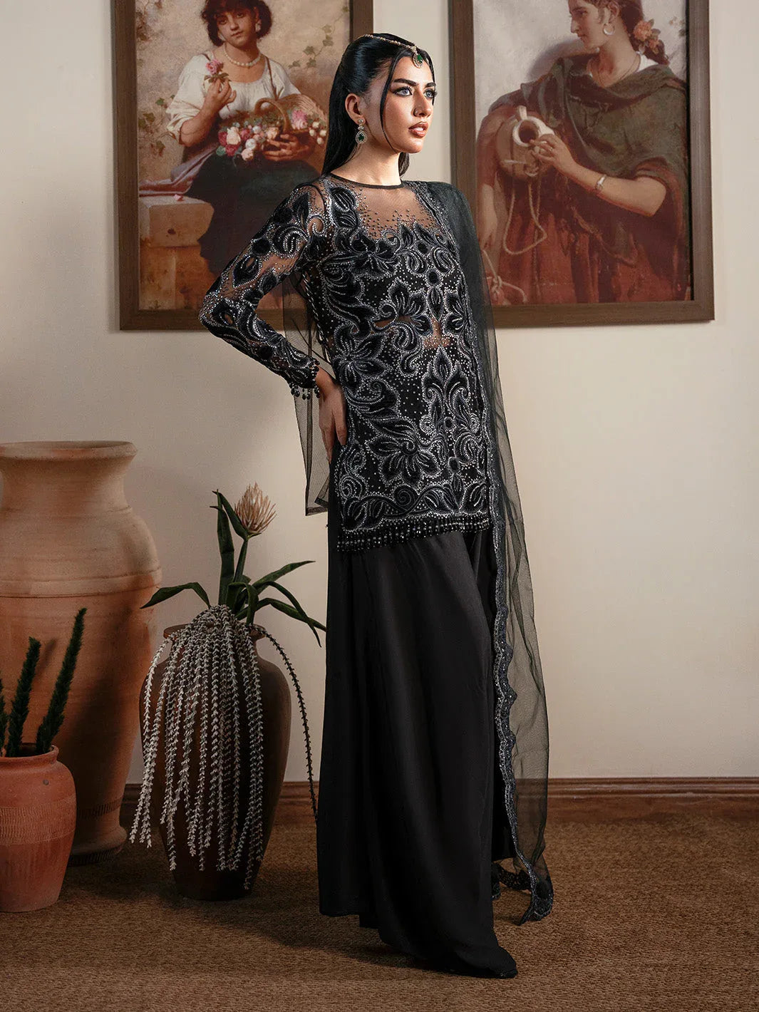 Faiza Faisal | Solene Luxury Velvets | NOIR - Rang-e-Khaas
