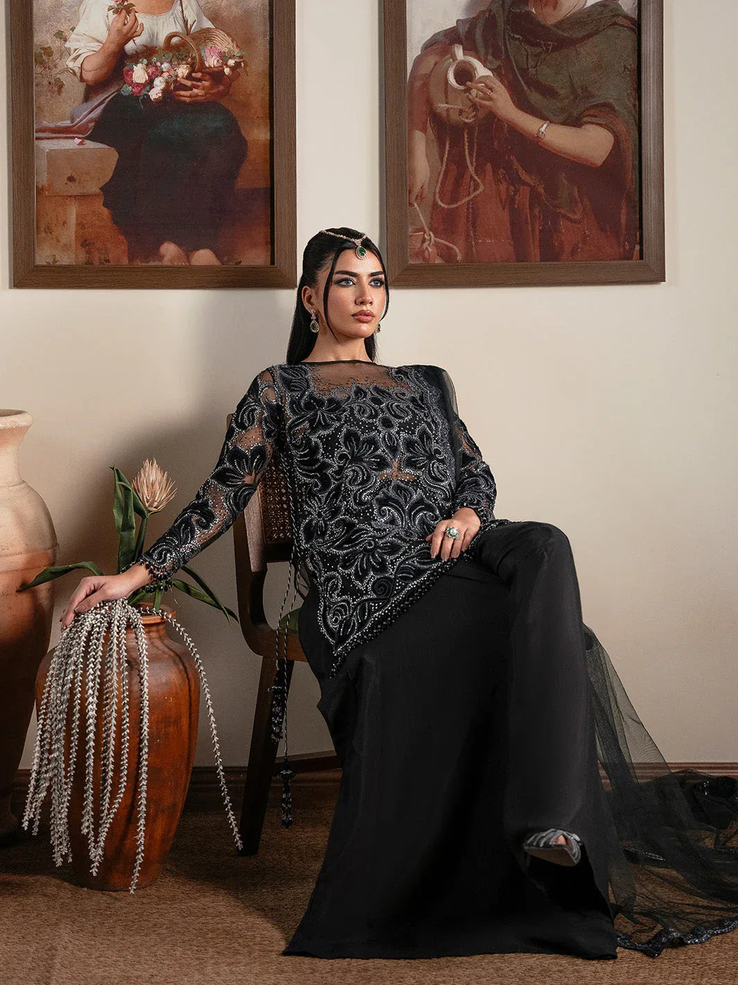 Faiza Faisal | Solene Luxury Velvets | NOIR - Rang-e-Khaas