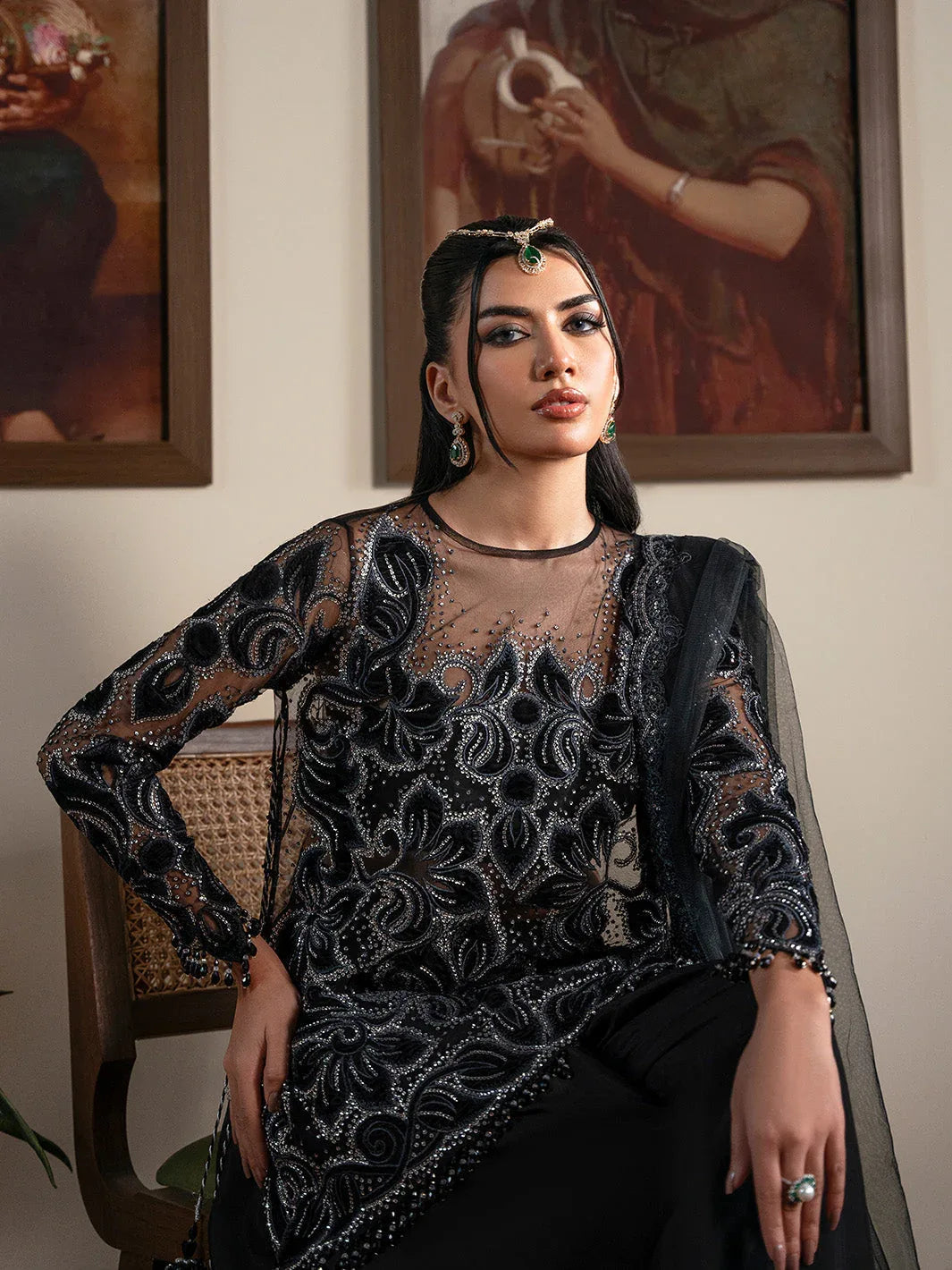Faiza Faisal | Solene Luxury Velvets | NOIR - Rang-e-Khaas