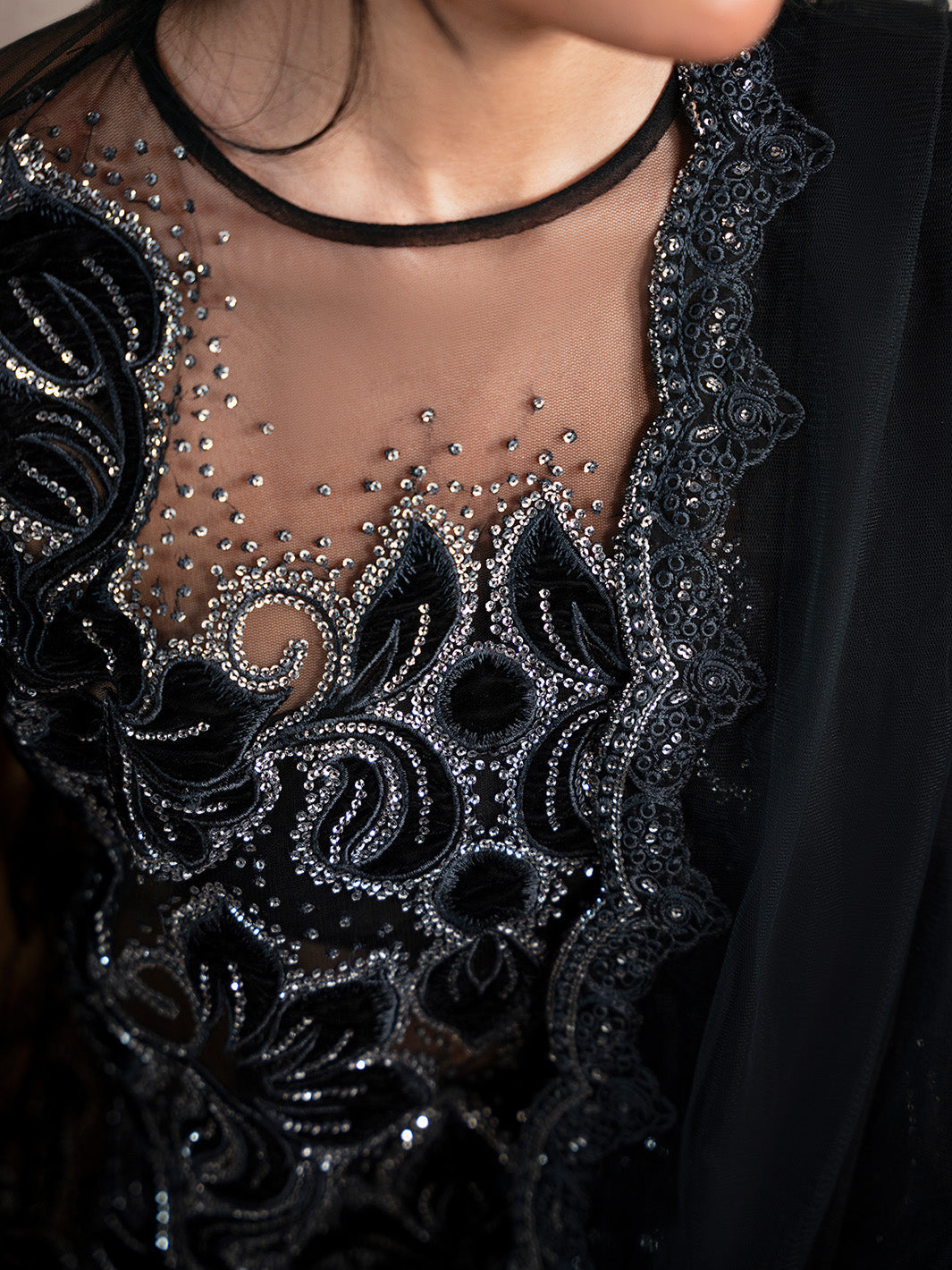 Faiza Faisal | Solene Luxury Velvets | NOIR