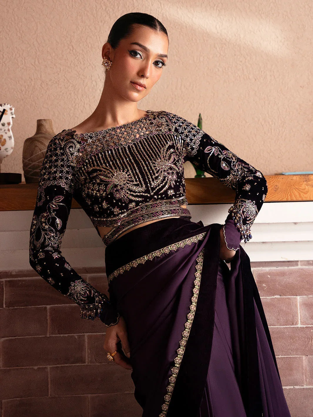 Faiza Faisal | Solene Luxury Velvets | VELORA - Rang-e-Khaas