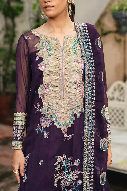 Maryum N Maria | Gulnaar Formals | 3 Piece Embroidered Chiffon POLINA - FSU5650 - Rang-e-Khaas