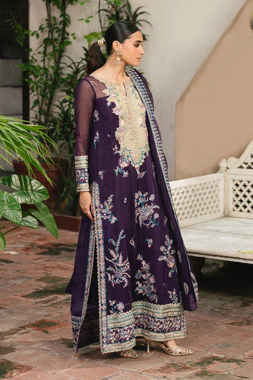 Maryum N Maria | Gulnaar Formals | 3 Piece Embroidered Chiffon POLINA - FSU5650 - Rang-e-Khaas
