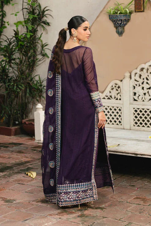 Maryum N Maria | Gulnaar Formals | 3 Piece Embroidered Chiffon POLINA - FSU5650 - Rang-e-Khaas