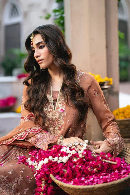 Maryum N Maria | Gulnaar Formals | 3 Piece Embroidered Chiffon VARVARA - FSU5651 - Rang-e-Khaas
