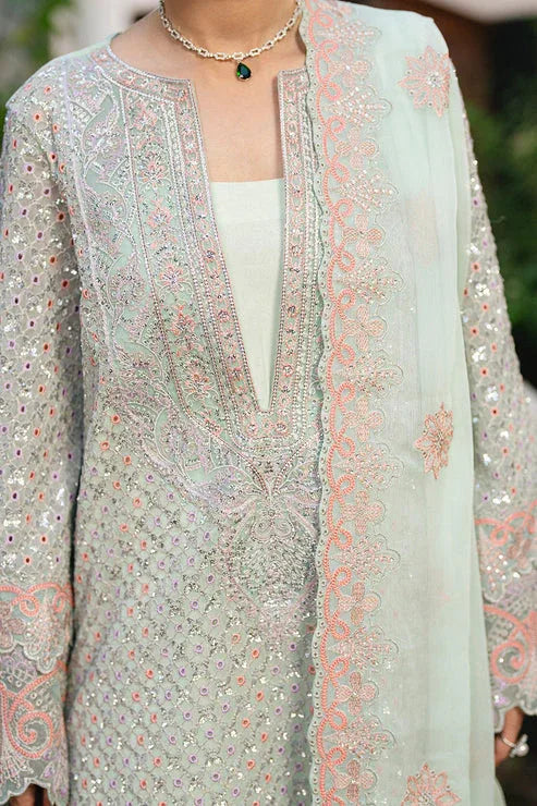 Maryum N Maria | Gulnaar Formals | 3 Piece Embroidered Chiffon TATIANA - FSU5652 - Rang-e-Khaas