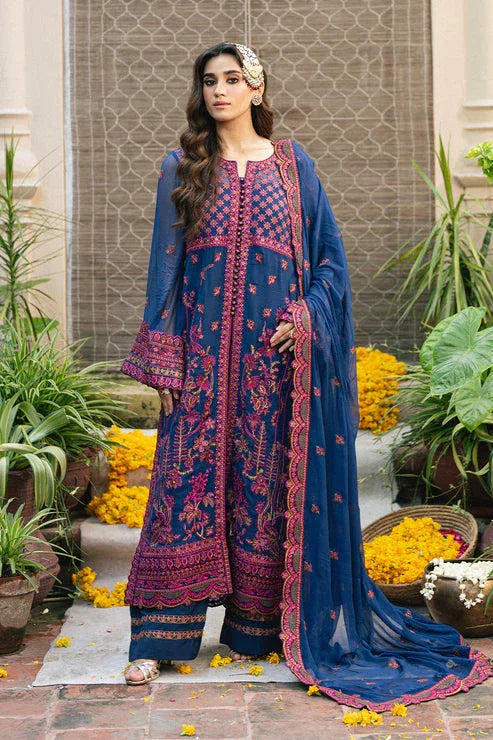 Maryum N Maria | Gulnaar Formals | 3 Piece Embroidered Chiffon ROKSANA - FSU5653 - Rang-e-Khaas