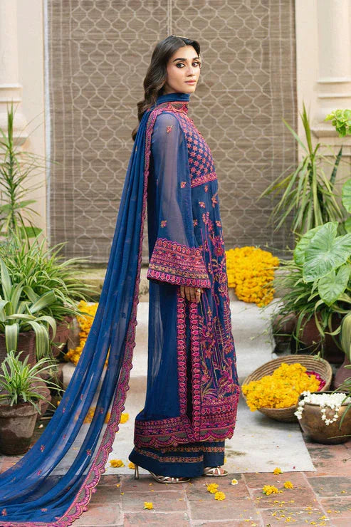 Maryum N Maria | Gulnaar Formals | 3 Piece Embroidered Chiffon ROKSANA - FSU5653 - Rang-e-Khaas