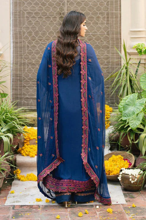 Maryum N Maria | Gulnaar Formals | 3 Piece Embroidered Chiffon ROKSANA - FSU5653 - Rang-e-Khaas