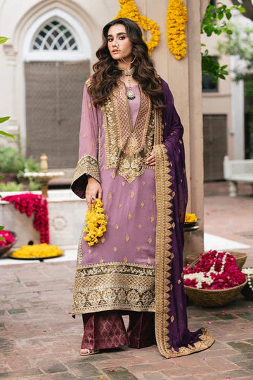 Maryum N Maria | Gulnaar Formals | 3 Piece Embroidered Chiffon KAMILLA - FSU5654 - Rang-e-Khaas