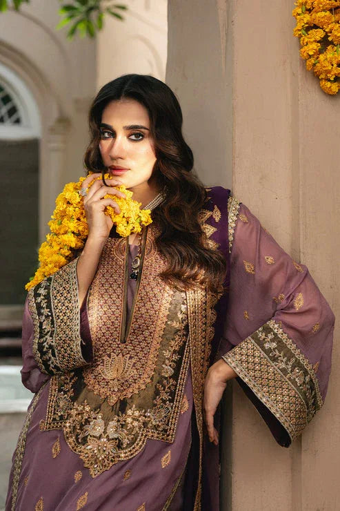 Maryum N Maria | Gulnaar Formals | 3 Piece Embroidered Chiffon KAMILLA - FSU5654 - Rang-e-Khaas