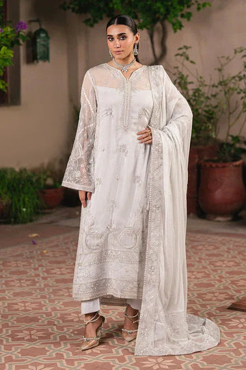 Maryum N Maria | Gulnaar Formals | 3 Piece Embroidered Chiffon FAINA - FSU5656 - Rang-e-Khaas