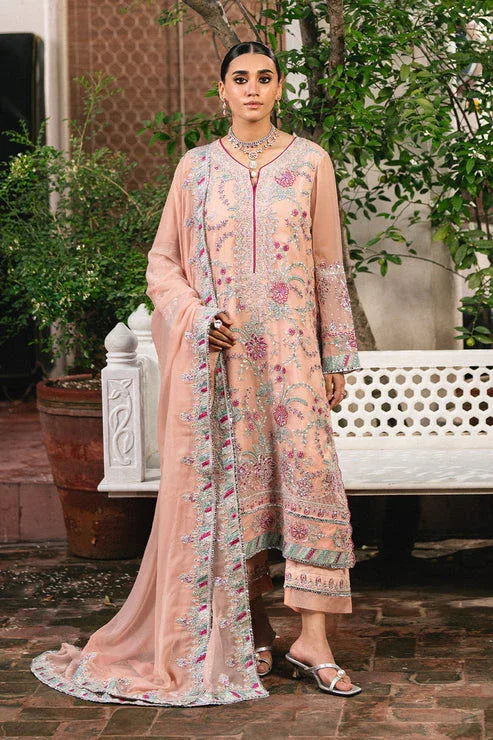 Maryum N Maria | Gulnaar Formals | 3 Piece Embroidered Chiffon ANYA - FSU5659 - Rang-e-Khaas