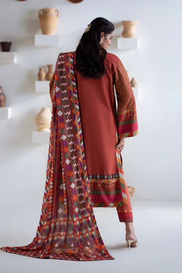 Maryum N Maria | Noore Winters 25 | 3 Piece Embroidered Khaddar BADRAI - FSU5673 - Rang-e-Khaas