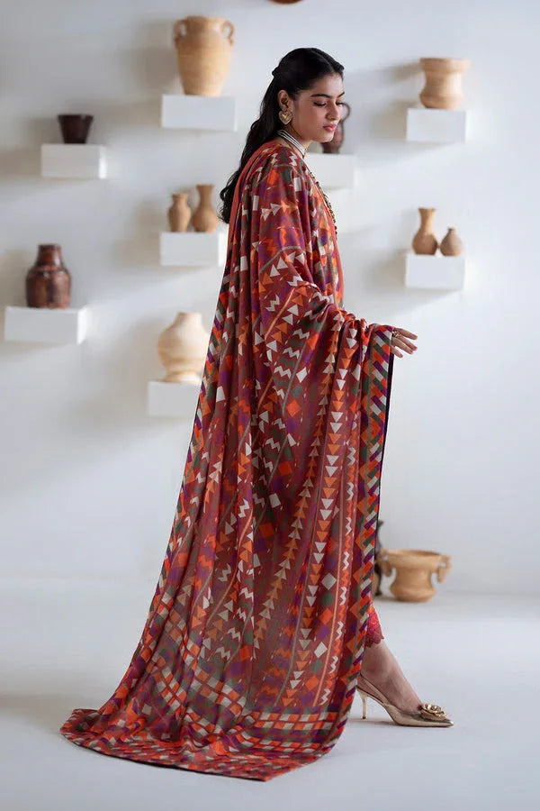 Maryum N Maria | Noore Winters 25 | 3 Piece Embroidered Khaddar BADRAI - FSU5673 - Rang-e-Khaas