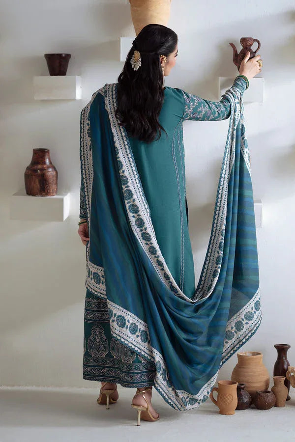 Maryum N Maria | Noore Winters 25 | 3 Piece Embroidered Khaddar SERINA - FSU5675 - Rang-e-Khaas