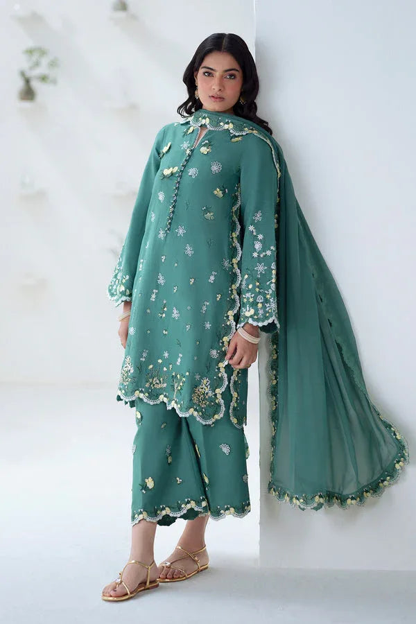 Maryum N Maria | Noore Winters 25 | 3 Piece Embroidered Khaddar TABANA - FSU5676 - Rang-e-Khaas