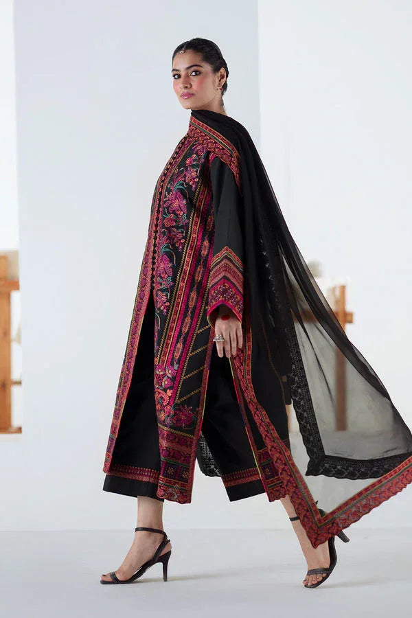 Maryum N Maria | Noore Winters 25 | 3 Piece Embroidered Khaddar PANRA - FSU5677 - Rang-e-Khaas