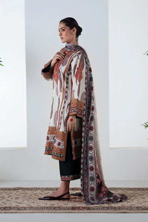 Maryum N Maria | Noore Winters 25 | 3 Piece Embroidered Khaddar ZOHAL - FSU5678 - Rang-e-Khaas
