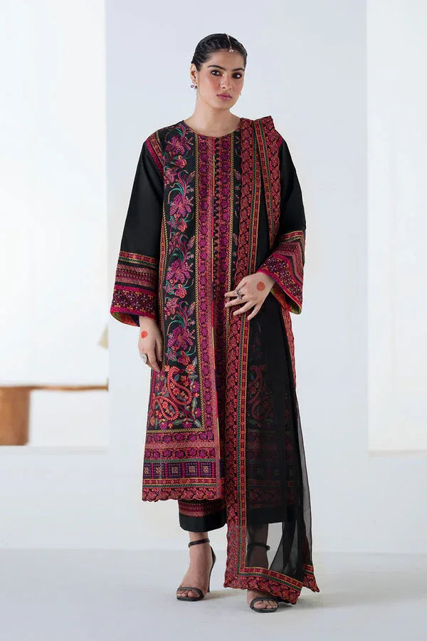 Maryum N Maria | Noore Winters 25 | 3 Piece Embroidered Khaddar PANRA - FSU5677 - Rang-e-Khaas