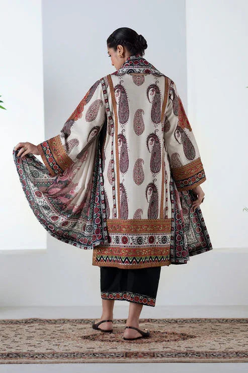 Maryum N Maria | Noore Winters 25 | 3 Piece Embroidered Khaddar ZOHAL - FSU5678 - Rang-e-Khaas