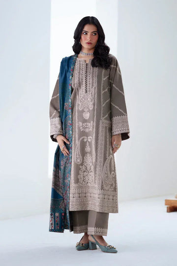 Maryum N Maria | Noore Winters 25 | 3 Piece Embroidered Khaddar ANGEZA - FSU5679 - Rang-e-Khaas