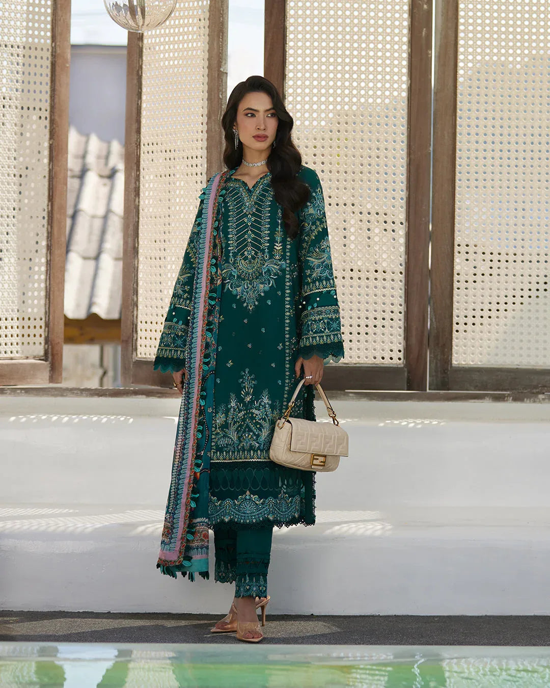 Faiza Saqlain | Milena - Lawn'24 - Rang-e-Khaas