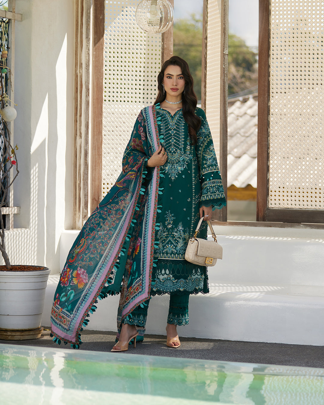 Faiza Saqlain | Milena - Lawn'24 - Rang-e-Khaas