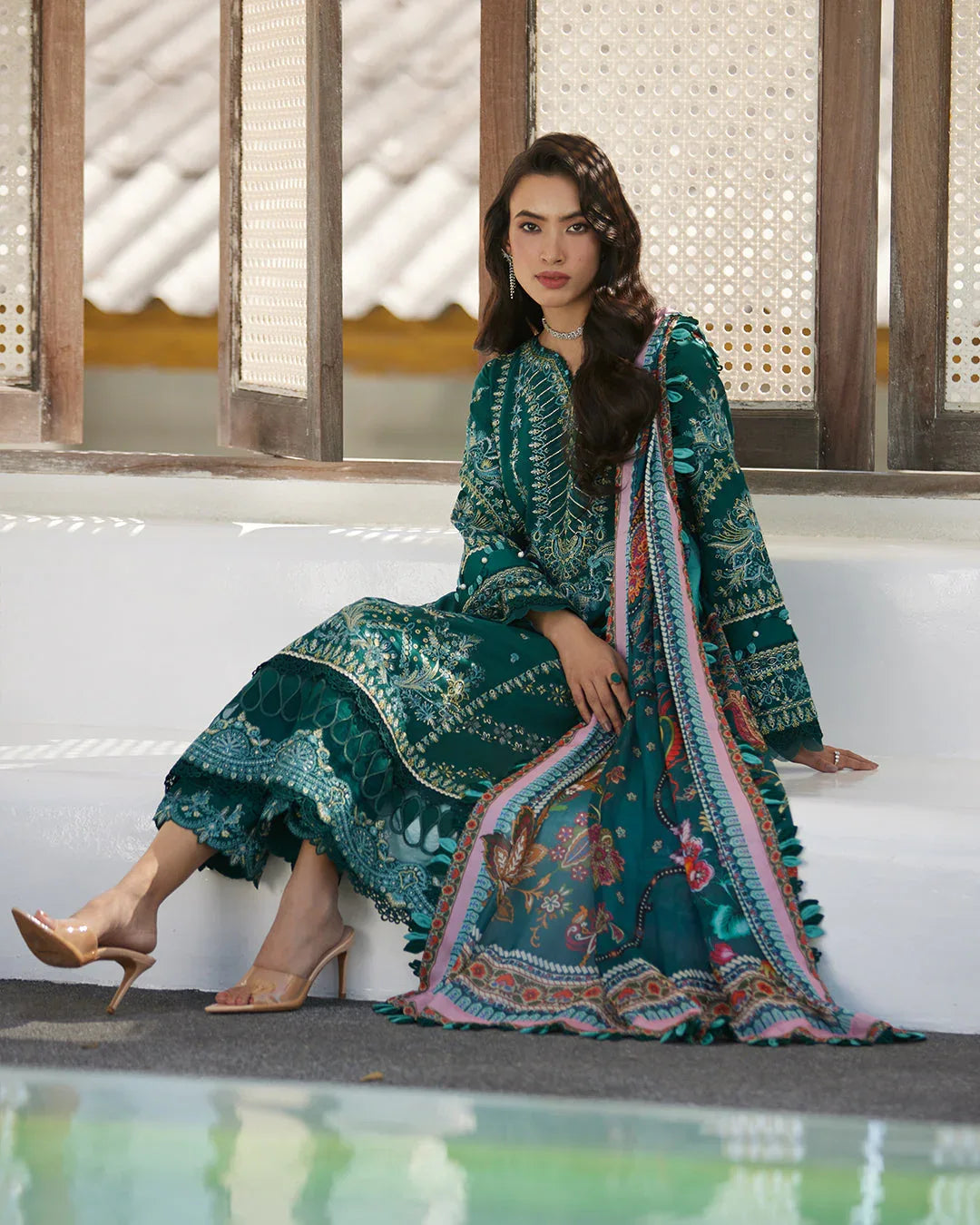Faiza Saqlain | Milena - Lawn'24 - Rang-e-Khaas