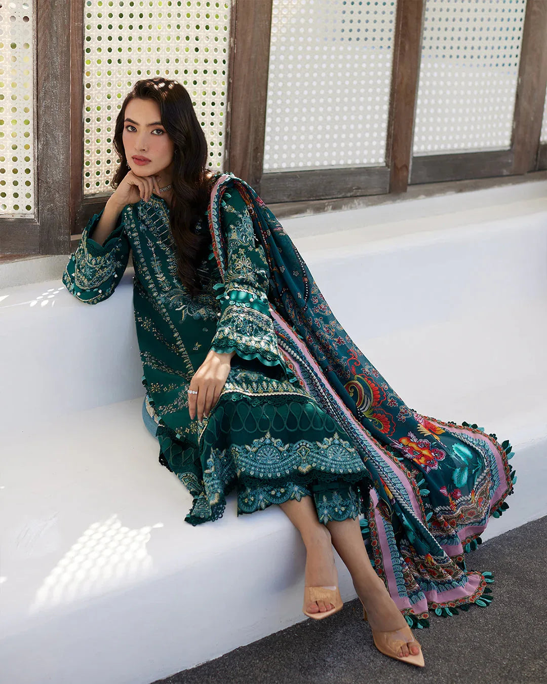 Faiza Saqlain | Milena - Lawn'24 - Rang-e-Khaas