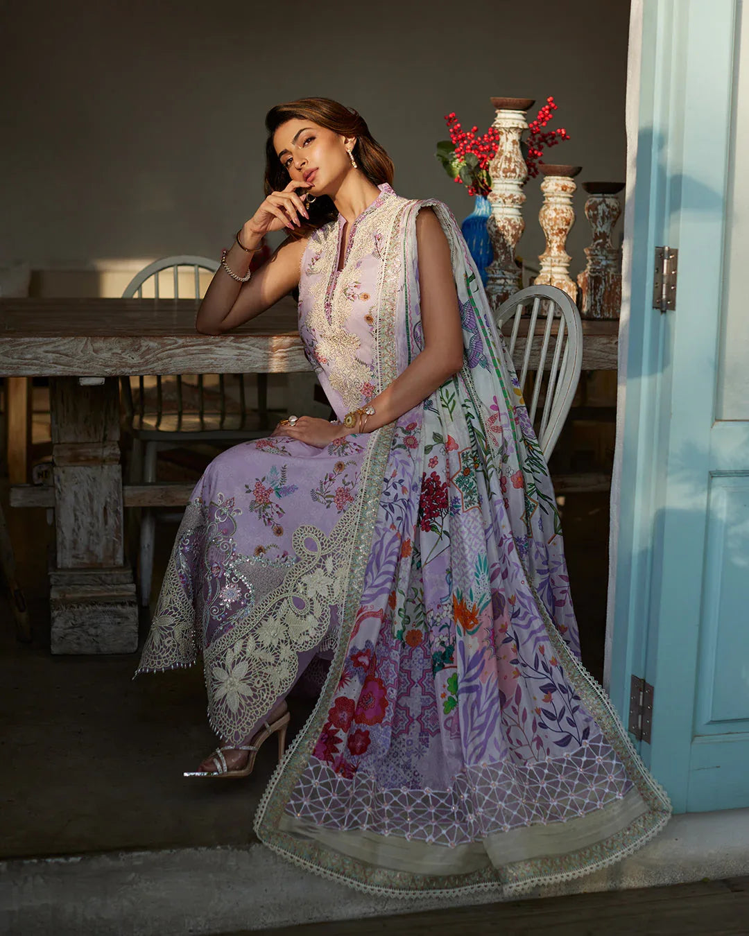 Faiza Saqlain | Nazeli - Lawn'24 - Rang-e-Khaas