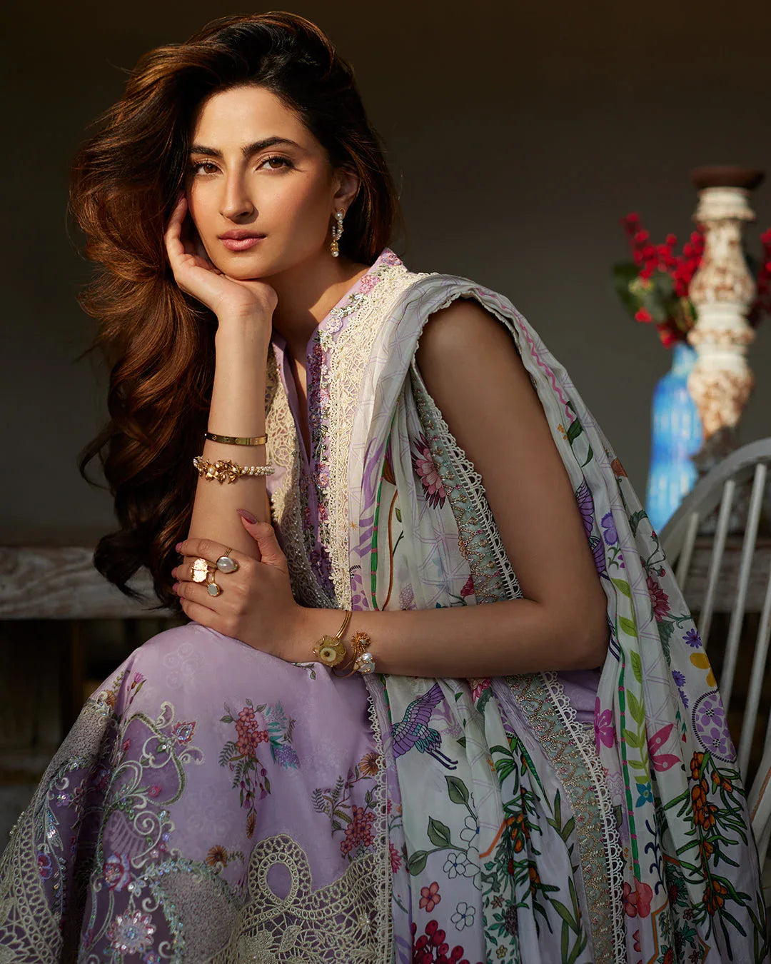 Faiza Saqlain | Nazeli - Lawn'24 - Rang-e-Khaas