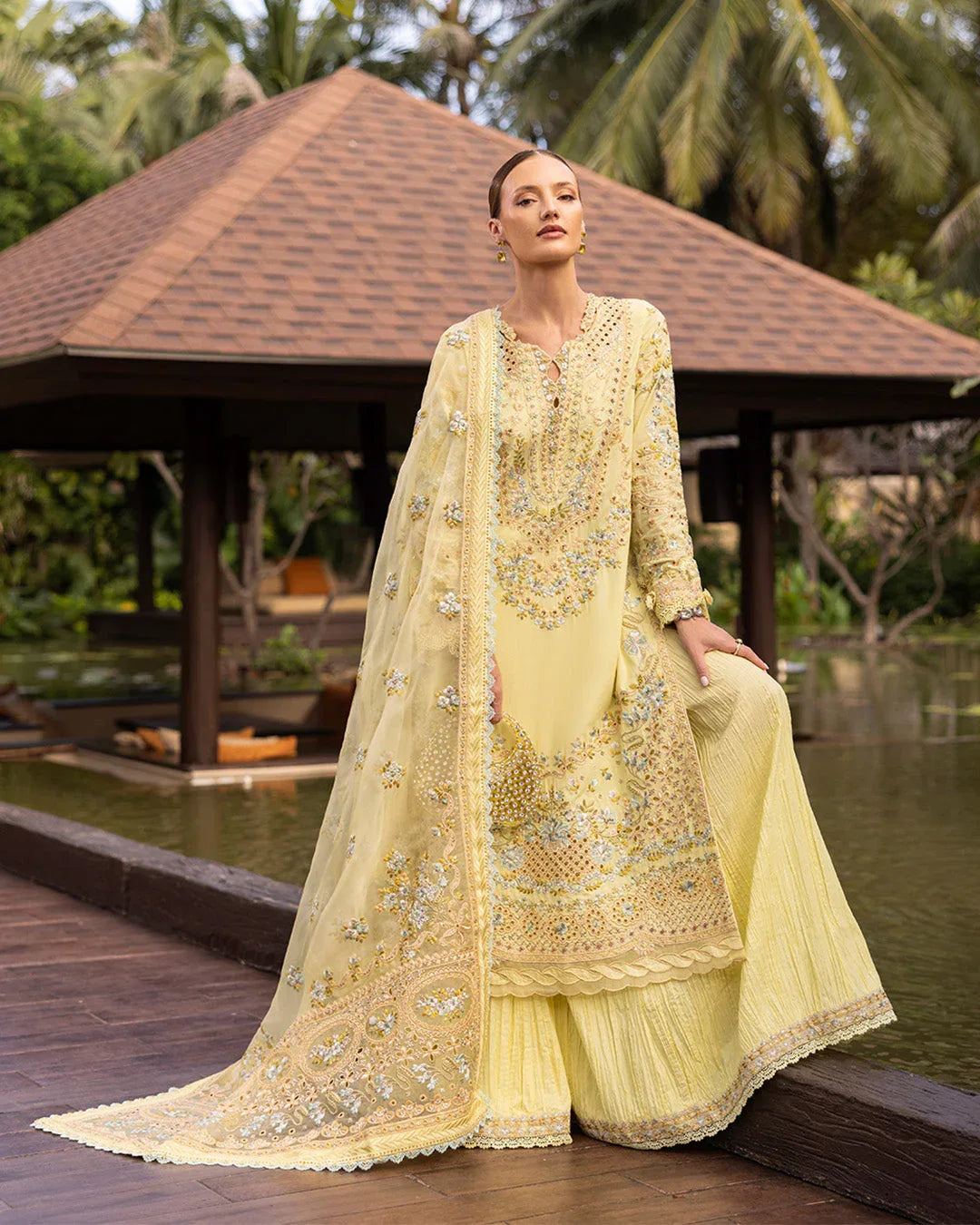 Faiza Saqlain | Zinnia Lawn 25 | Azalea - Rang-e-Khaas