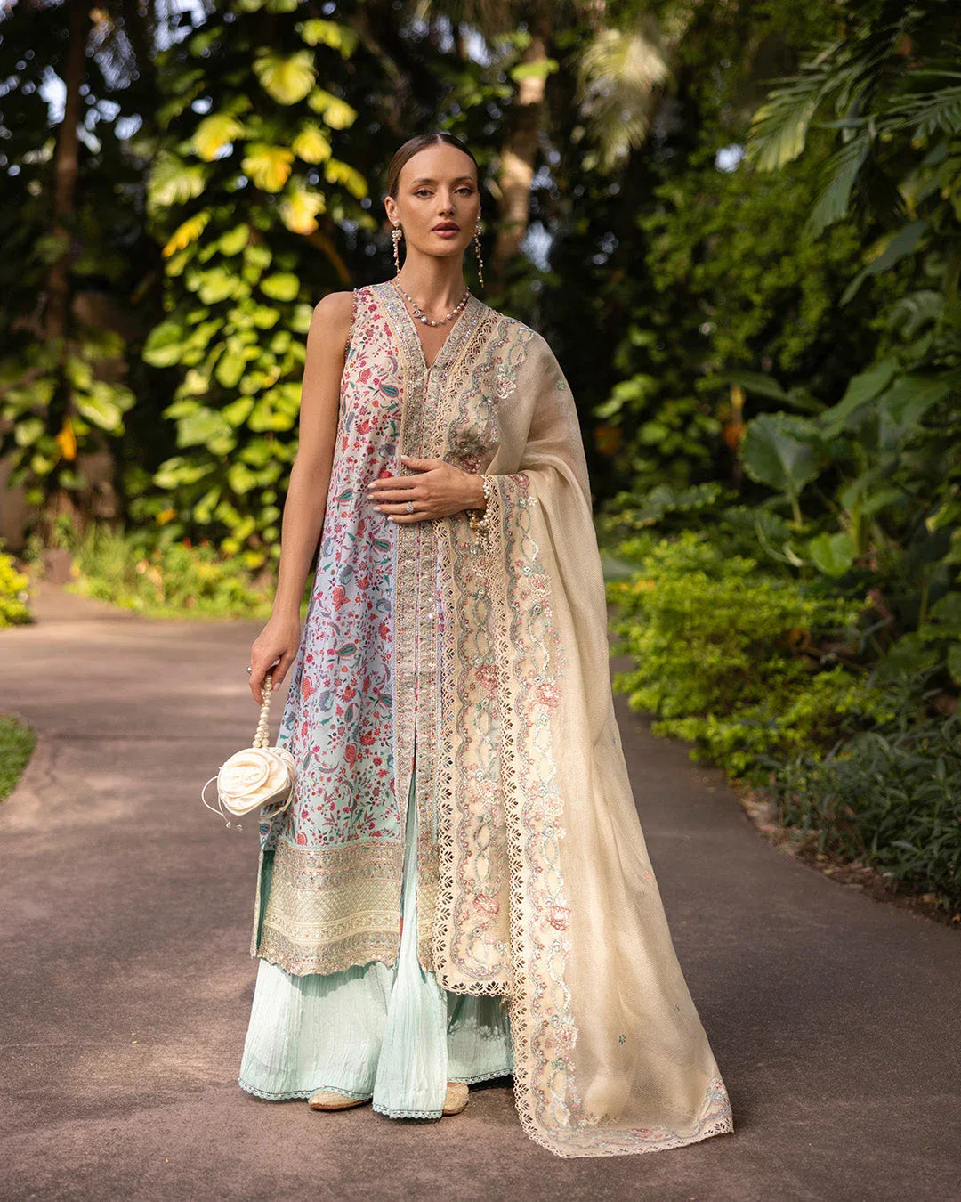 Faiza Saqlain | Zinnia Lawn 25 | Danica - Rang-e-Khaas