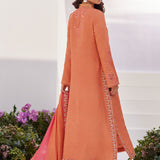 Farah Talib Aziz | Zaza Luxe Pret 24 | ELYNA CORAL EMBROIDERED RAW SILK SHIRT AND DUPATTA