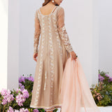 Farah Talib Aziz | Zaza Luxe Pret 24 | CHARLENE SAND EMBROIDERED KALIDAAR WITH DUPATTA