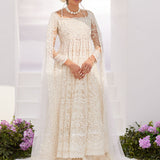 Farah Talib Aziz | Zaza Luxe Pret 24 | MAELLE IVORY EMBROIDERED AND EMBELLISHED KALIDAAR