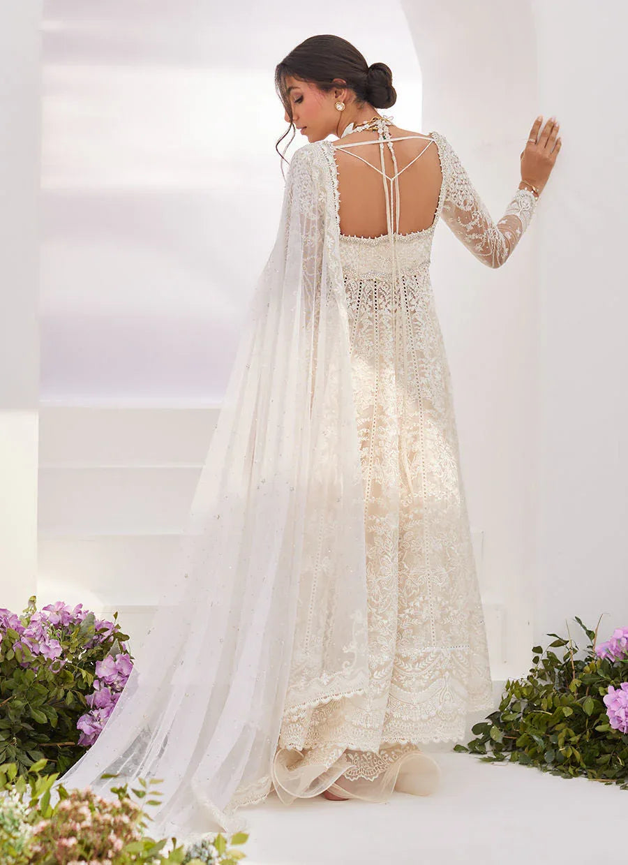 Farah Talib Aziz | Zaza Luxe Pret 24 | MAELLE IVORY EMBROIDERED AND EMBELLISHED KALIDAAR - Rang-e-Khaas