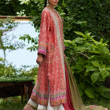 Farah Talib Aziz | Mayna Festive Prints 24 | Bazif Burnt Orange Shirt And Dupatta