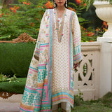 Farah Talib Aziz | Mayna Festive Prints 24 | Nural Ivory Kurta And Dupatta
