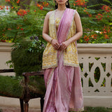 Farah Talib Aziz | Mayna Festive Prints 24 | Iqala Saree, Blouse And Jacket