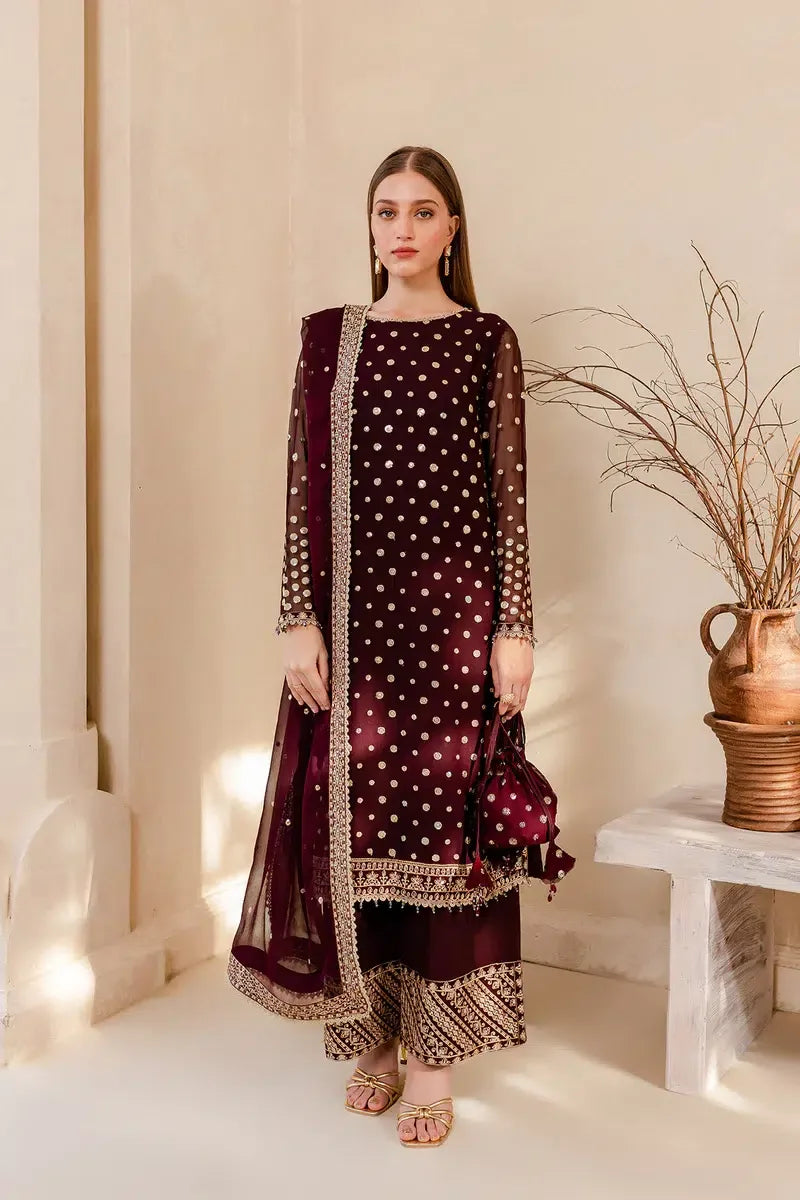 Farasha | Ritzier Festive Formals | Mulberry Glaze - Rang-e-Khaas