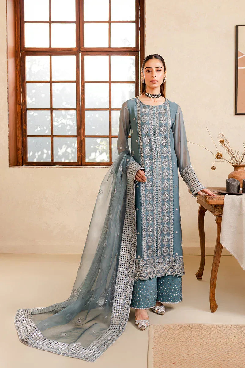 Farasha | Ritizer Festive Formals | Aqua Flora - Rang-e-Khaas