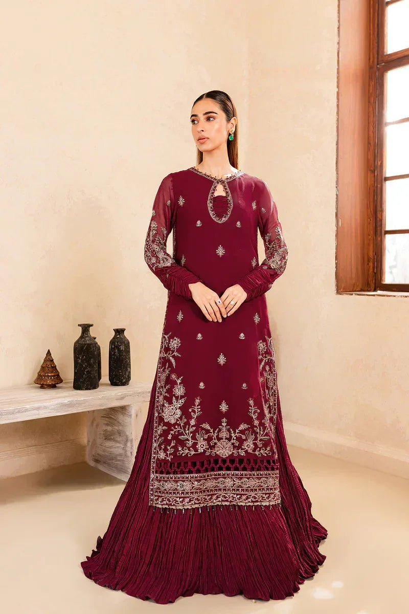 Farasha | Ritizer Festive Formals | Majestic Rouge - Rang-e-Khaas