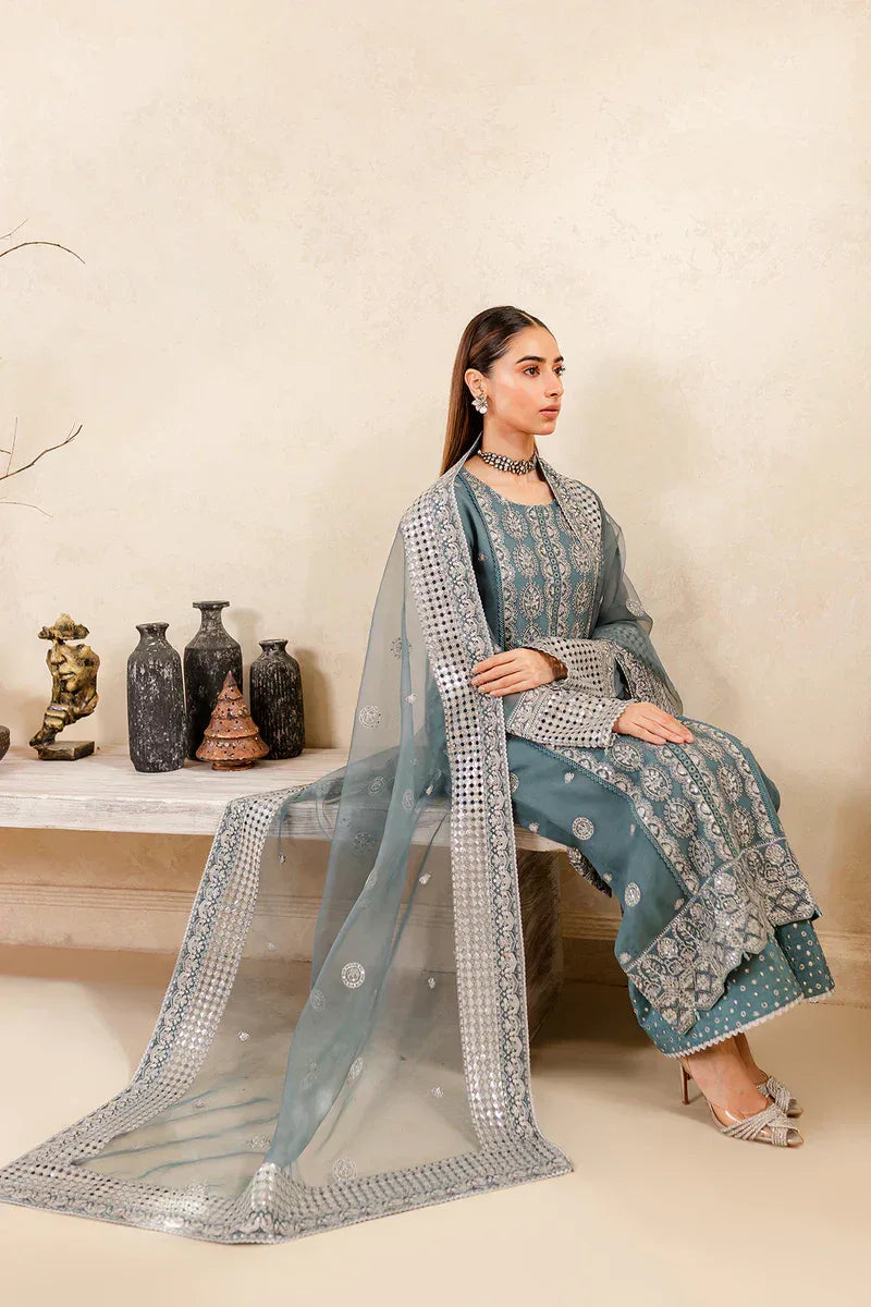 Farasha | Ritizer Festive Formals | Aqua Flora - Rang-e-Khaas