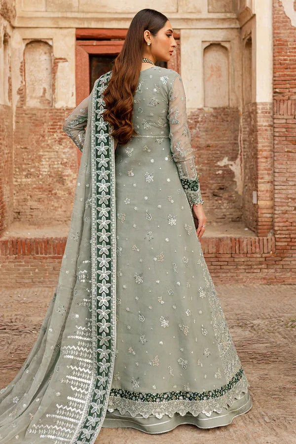 Farasha | Ritzier Wedding Formals |  Grey Veil - Rang-e-Khaas